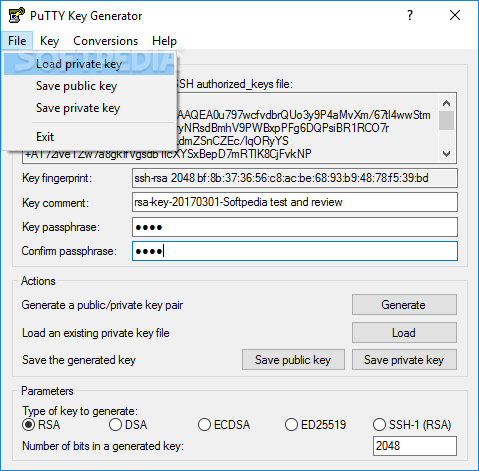 Pukky key generator does not have ssh-2 stand